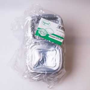 Envases Rectangulares de Aluminio con Tapa PET 370 ml