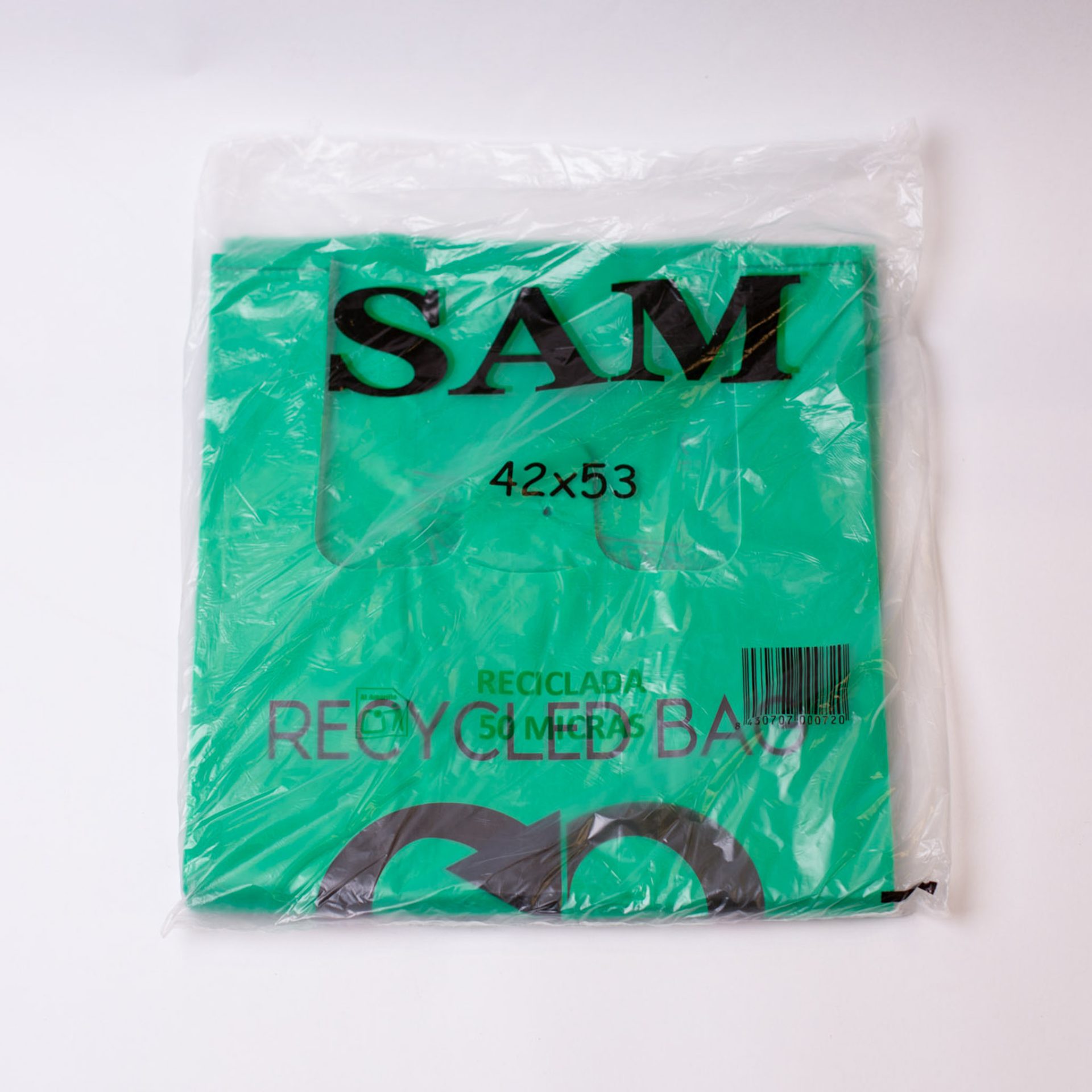Bolsa Camiseta Reciclada Verde 42x53